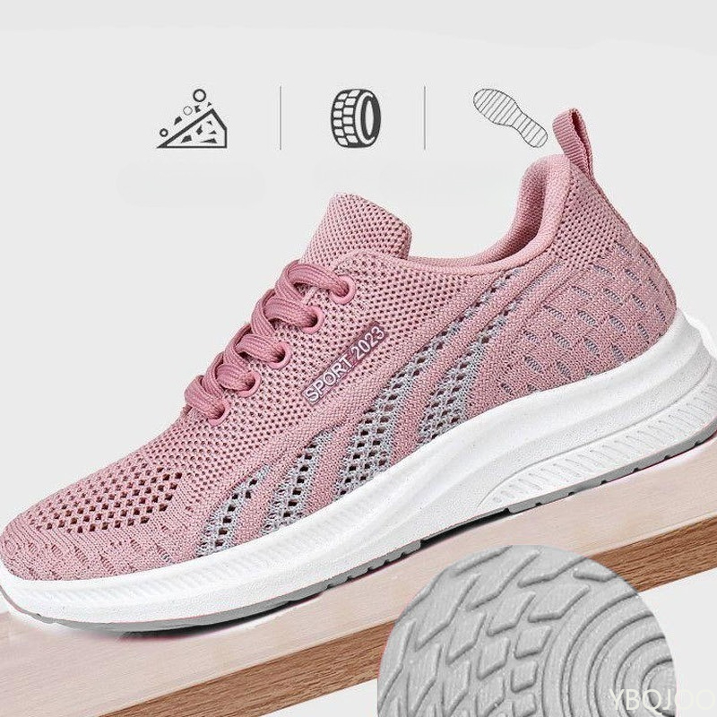Breathable Mesh Athletic Shoes - รองเท้าผ้าใบผู้หญิงแฟชั่นฤดูใบไม้ผลิและฤดูใบไม้ร่วงไซส์ใหญ่ น้ำหนักเบา ระบายอากาศได้ดี ใช้งานได้หลากหลาย เหมาะสำหรับวิ่งและใส่ลำลอง