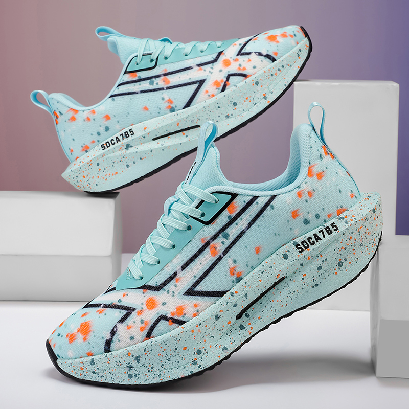Lightweight Road Running Shoes - รองเท้าวิ่งถนนระบายอากาศสำหรับผู้ชาย - พื้นรองเท้าดูดซับแรงกระแทกและทนทานต่อการสึกหรอ, แผ่นรองรับแรงกระแทก Eva, รองเท้าผ้าใบทรงเตี้ยน้ำหนักเบา