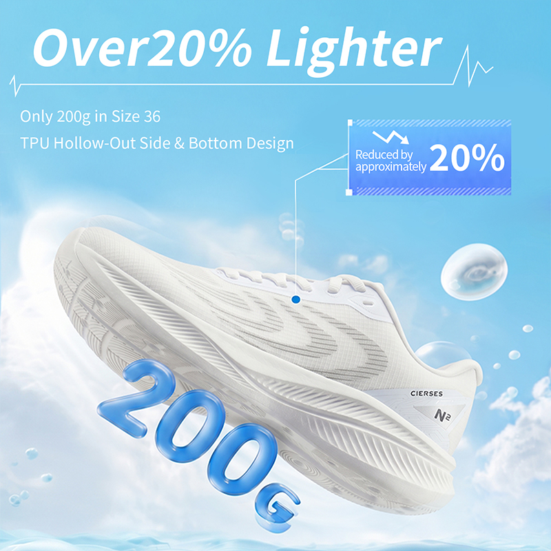 Reflective Night Running Shoes - CIERSES รองเท้าวิ่งระบายอากาศได้ดีผู้ชายน้ำหนักเบาผู้หญิงรองเท้ายิมกลางแจ้งชายรองเท้ากีฬากลางแจ้ง