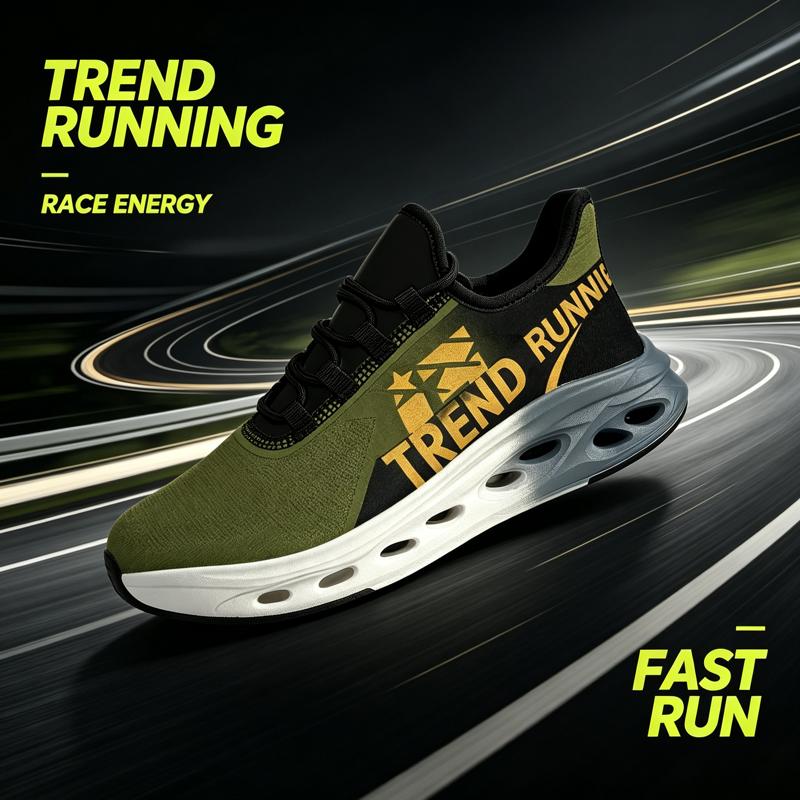 Lightweight Road Running Shoes - รองเท้าผ้าใบผู้หญิง，รองเท้าวิ่งสำหรับผู้ชาย，น้ำหนักเบาและสวมใส่สบาย，เหมาะสำหรับกีฬากลางแจ้ง，สวมใส่ได้ทุกวัน，มุมมองด้านบนแสดงให้เห็น