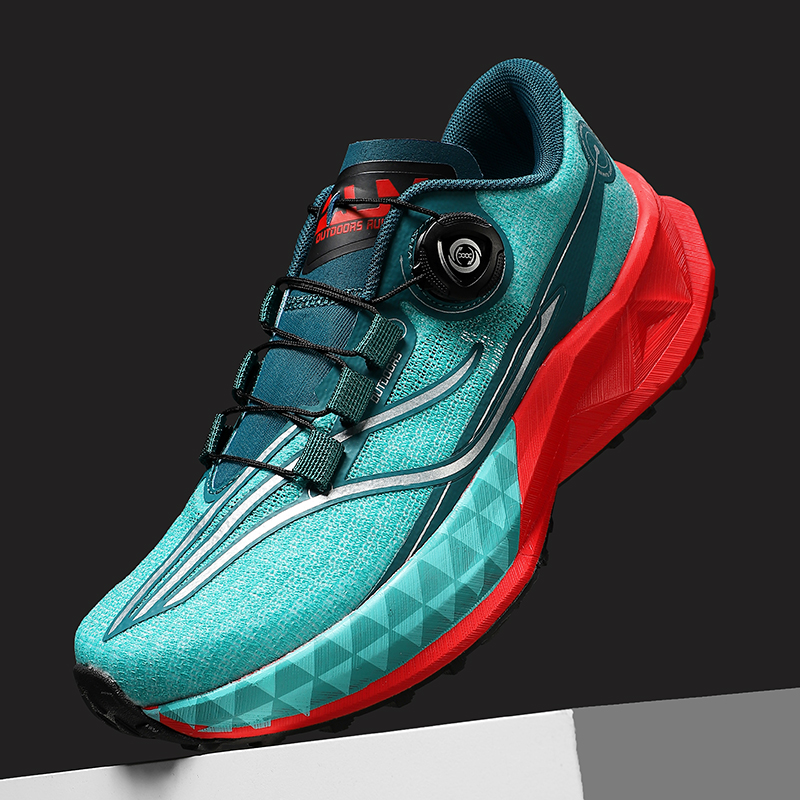 Anti Slip Trail Running Sneakers - ผู้ชายผู้หญิงรองเท้าวิ่งรองเท้าผ้าใบแบบมีเบาะรองรับแรงกระแทกรองเท้าวิ่งเทรลรองเท้ากีฬาน้ำหนักเบารองเท้ากันลื่นระบายอากาศได้ดี