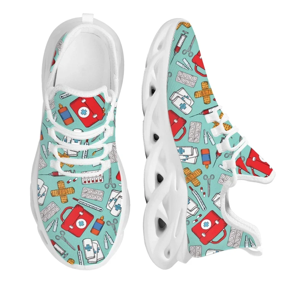 รองเท้าผ้าใบผู้หญิงสำหรับวิ่งก - Knit Fabric Lace Up Sneakers บทวิจารณ์และราคา