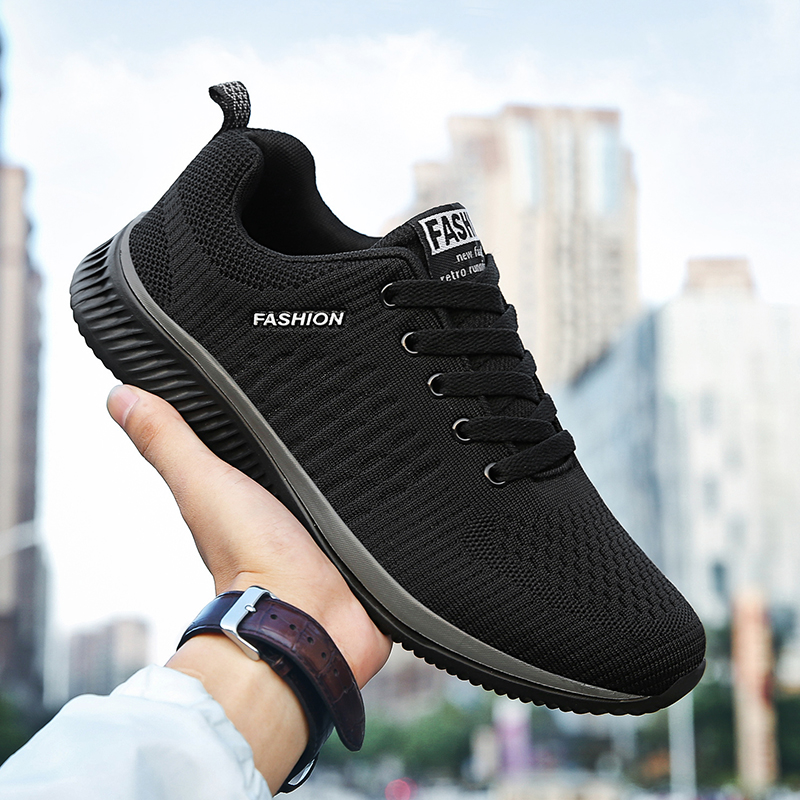 YRZL กีฬารองเท้าสําหรับชายรองเ - Knit Fabric Lace Up Sneakers บทวิจารณ์และราคา