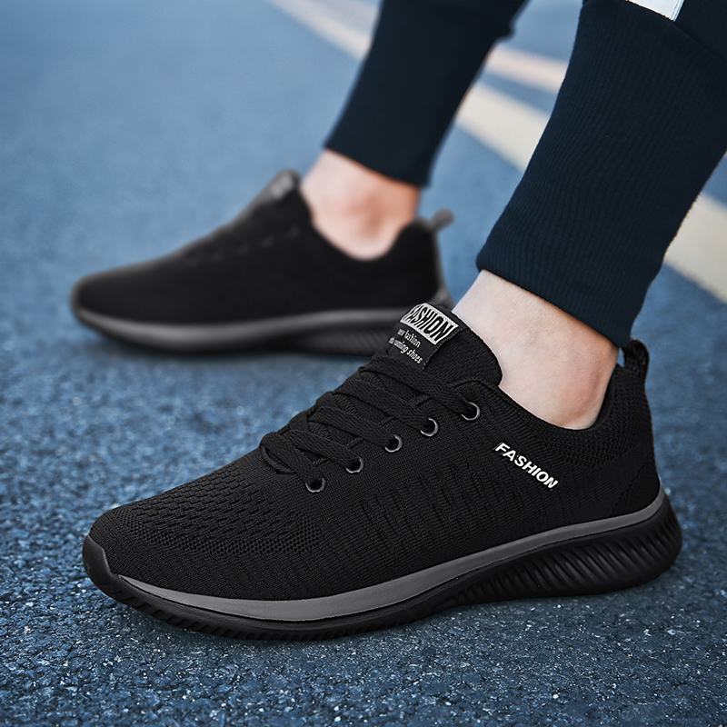 YRZL กีฬารองเท้าสําหรับชายรองเ - Knit Fabric Lace Up Sneakers บทวิจารณ์และราคา