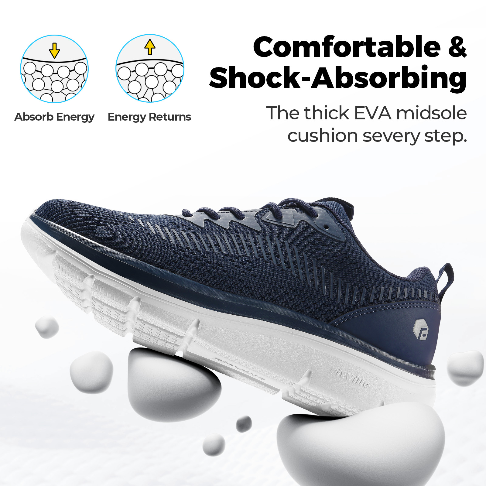 ฟิตวิลล์รองเท้าเดินผู้ชาย รองเ - Breathable Mesh Athletic Shoes บทวิจารณ์และราคา