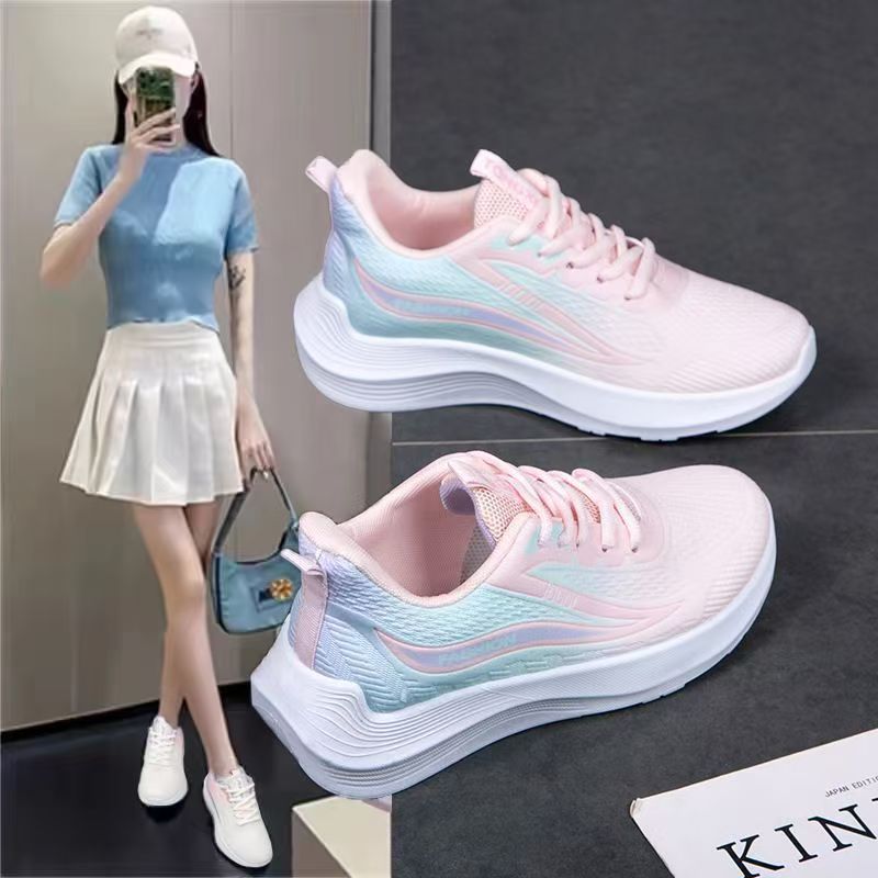 แฟชั่นผู้หญิงรองเท้าผ้าใบรองเท - Shock Absorbing Gym Trainers บทวิจารณ์และราคา