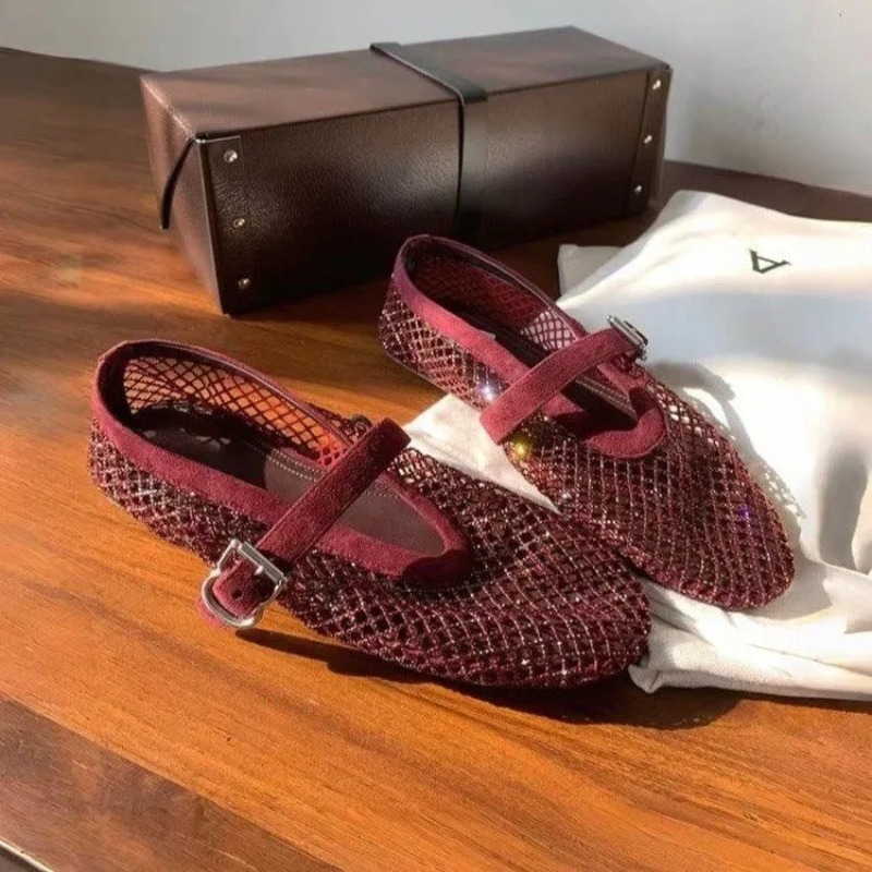 รองเท้าแตะแบบสวมประดับเพชรทรงก - Sandals บทวิจารณ์และราคา